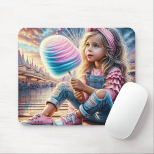 Girl Eating Carnival Cotton Candy Musmatta