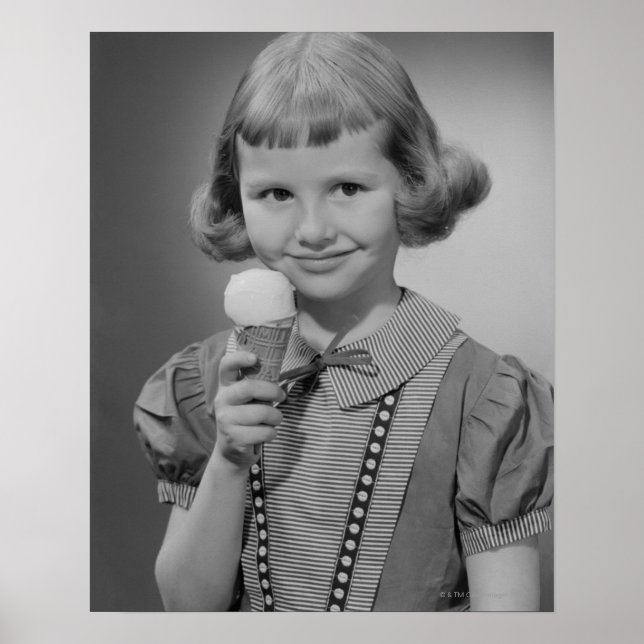 Girl Eating Ice Cream Poster (Framsidan)