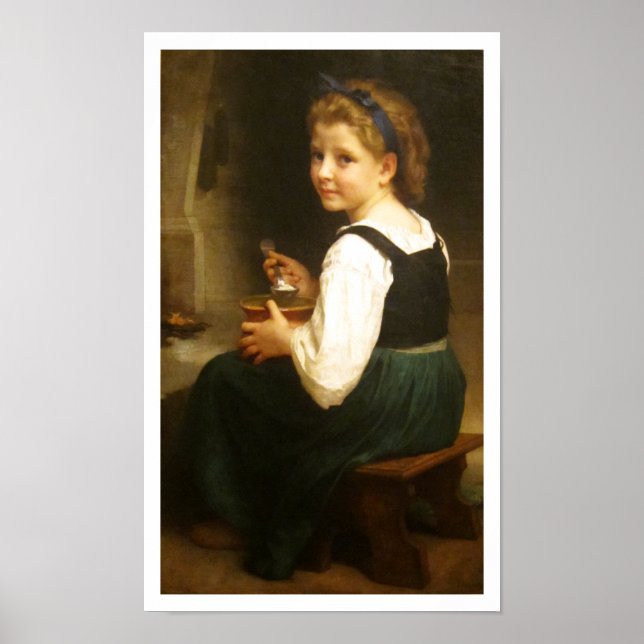 Girl Eating Porridge, William-Adolphe Bouguereau Poster (Framsidan)