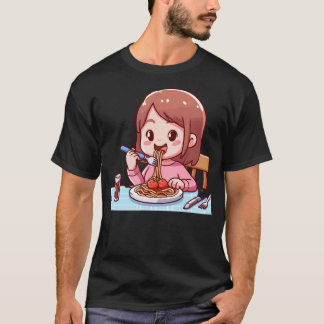 Girl Eating Spaghetti - 1 T Shirt