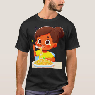 Girl Eating Spaghetti - 2 T Shirt