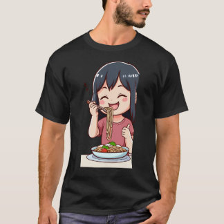 Girl Eating Spaghetti - 3 T Shirt