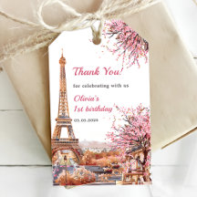 Girl Eiffel Torn Paris 1:a födelsedagen