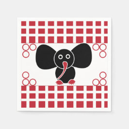 Girl Elephant Birthday Pappersservett