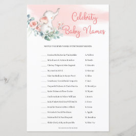 Girl Elephant Eucalyptus Celebrity Barn namn-spel