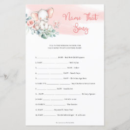 Girl Elephant Eucalyptus Namn that Sång Game