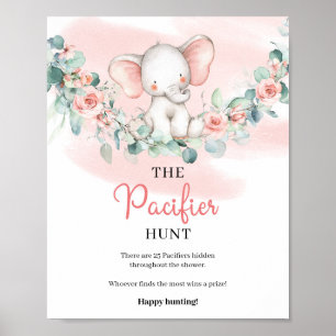 Girl Elephant eucalyptus Nappar Hunt-spelet Poster