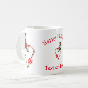 Girl Elf Candy cane jul Helgdag Kaffemugg