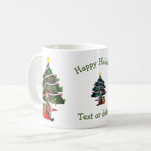 Girl Elf Julgran Personlig Helgdag Kaffemugg