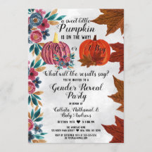 Girl eller Boy Fall Pumpkin Gender Reveal Party