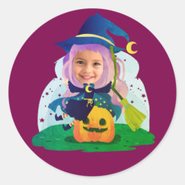 Girl Face Personalized Runt Klistermärke