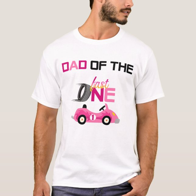 Girl Fast ONE Tävla Shirt för Pappa T Shirt (Framsida)