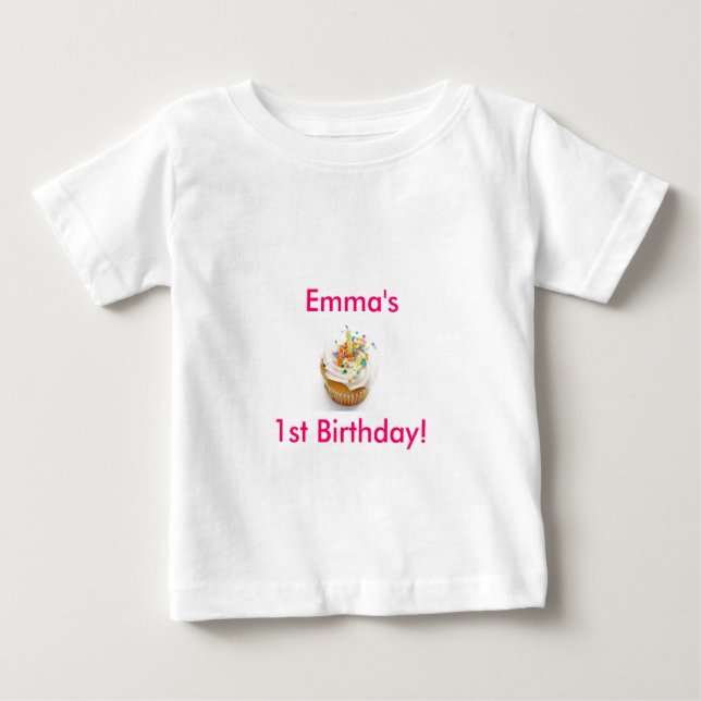Girl First Birthday Tröja (Framsida)