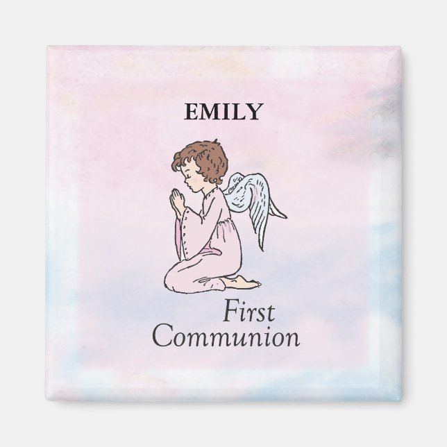 Girl, First Communion Angel Magnet (Framsidan)