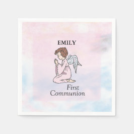 Girl, First Communion Angel Pappersservett
