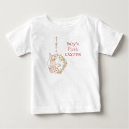 Girl First Påskhare on Flower Swing T Shirt