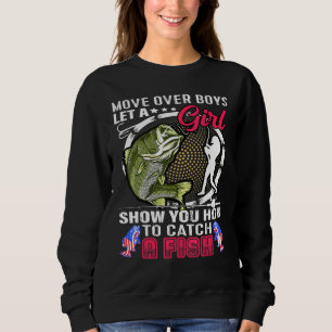 Girl Fishierman Fishing Fish Natature utomhus T Shirt