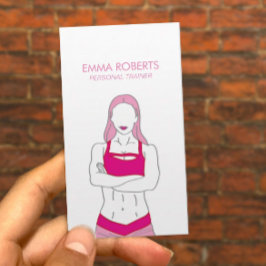 Girl Fitness Rosa Personal Trainer Visitkort