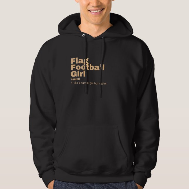 Girl - Flagga Football Hoodie (Framsida)
