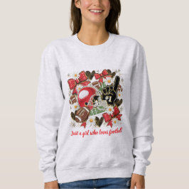 girl football fan sweatshirt  t shirt