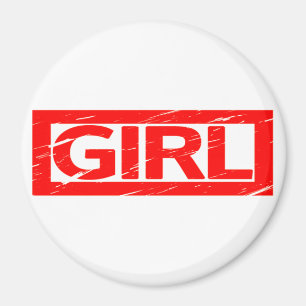 Girl Frimärke Magnet