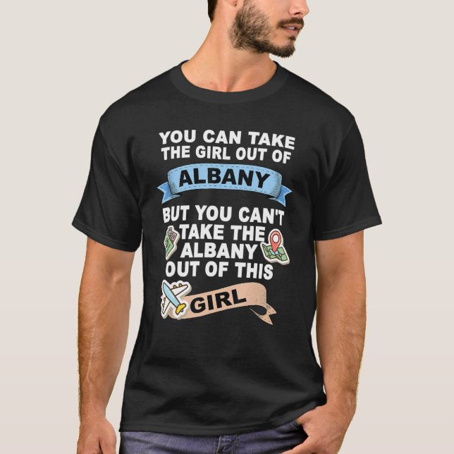 Girl from Albany City T Shirt (Framsida)