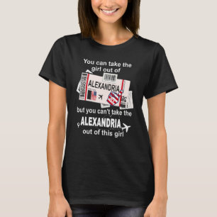 Girl from Alexandria Boarding Pass Flight Biljett T Shirt