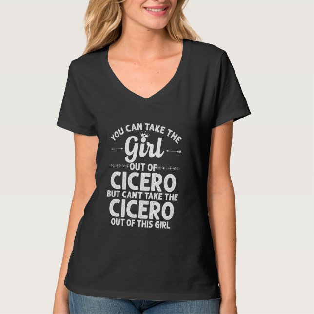 Girl from Cicero Il Illinois Funny Home Roots U T Shirt (Framsida)