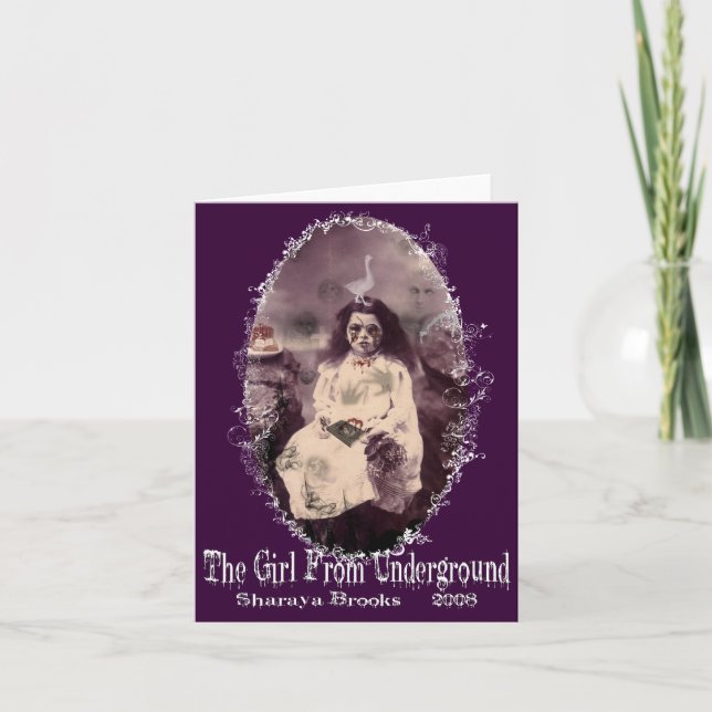 Girl from Underground Notecard Kort (Framsida)