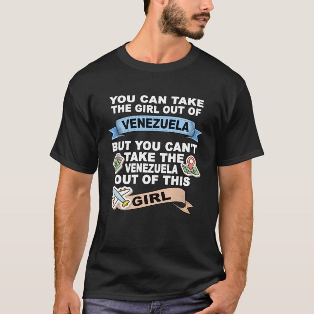 Girl from Venezuela  Relocation From Venezuela T Shirt (Framsida)