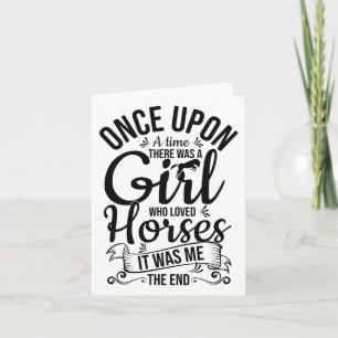 Girl Funny Horse Girl Riding Barr Kort