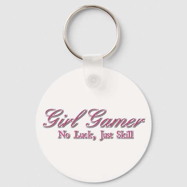 Girl Gamer Nyckelring (Framsida)