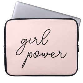 Girl Gang Cute Pink Girl Power Modern Feminist Laptop Fodral