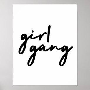 Girl Gang   Daglig kvinnlig makt Modern feminism Poster