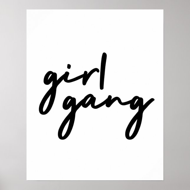 Girl Gang | Daglig kvinnlig makt Modern feminism Poster (Framsidan)