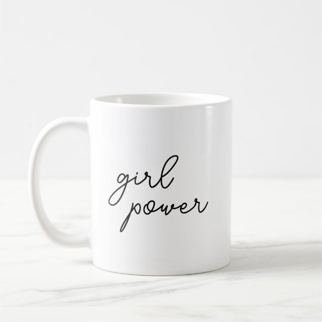Girl Gang Stylish Modern Feminist Girl Power  Kaffemugg (Vänster)