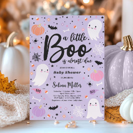 Girl Ghost Little Boo är skyldig Halloween Baby Sh Inbjudningar