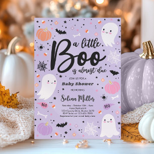 Girl Ghost Little Boo är skyldig Halloween Baby Sh Inbjudningar
