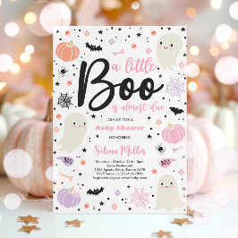 Girl Ghost Little Boo är skyldig Halloween Baby Sh Inbjudningar