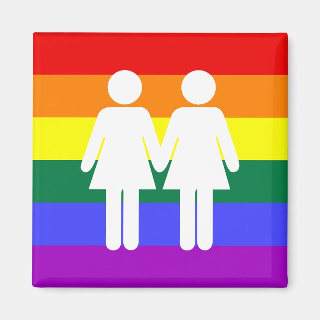 Girl + Girl Rainbow Magnet (Framsidan)