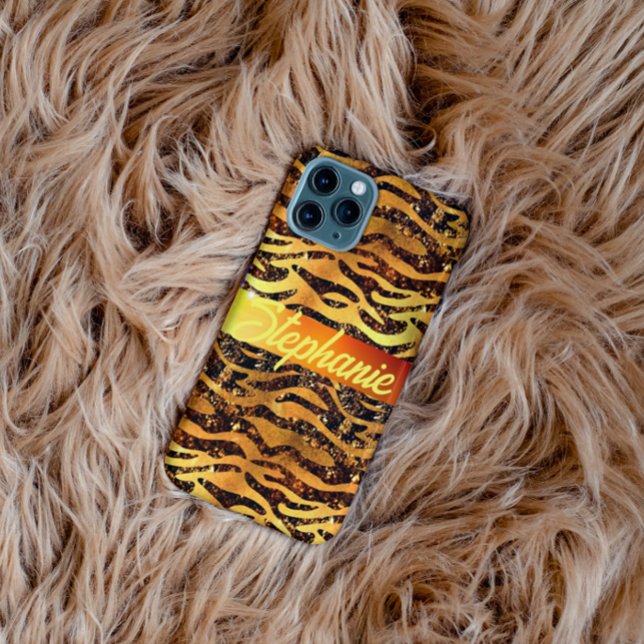 Girl Glam Faux Guld Glitter borstat Leopard Skriv  (Skapare uppladdad)