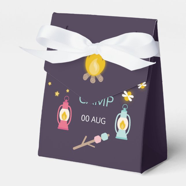 Girl Glamping Party personlig Presentaskar (Framsidan Sidan)