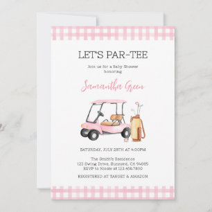 Girl Golf Baby Shower Inbjudningar