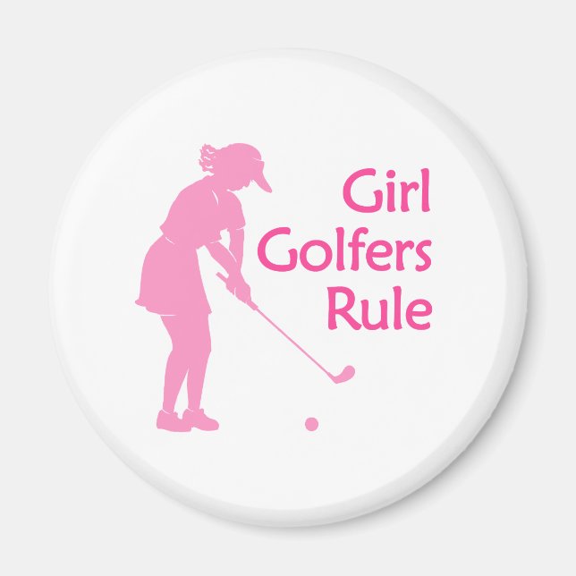Girl Golfers Rule Magnet (Framsidan)