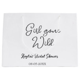 Girl gone wild bridal shower name date simple mini