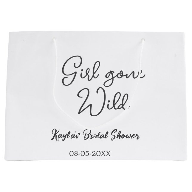 Girl gone wild bridal shower name date simple mini (Framsidan)