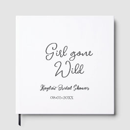 Girl gone wild bridal shower name date simple mini gästböcker