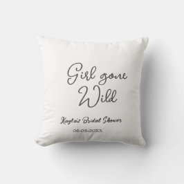 Girl gone wild bridal shower name date simple mini kudde