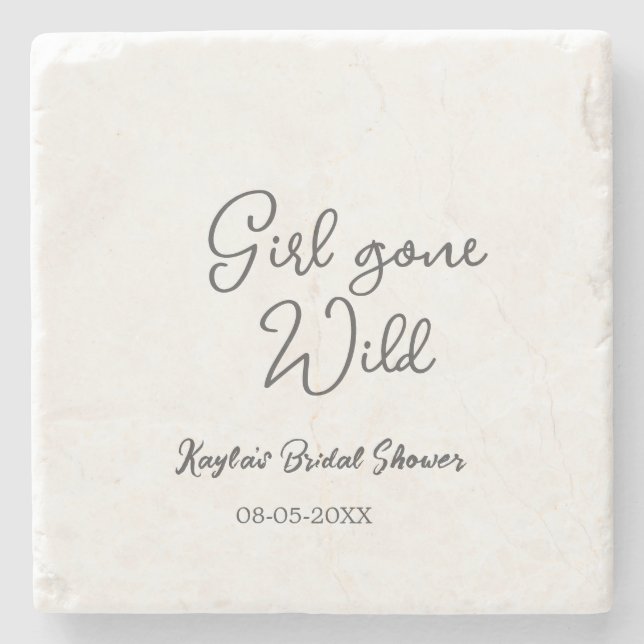 Girl gone wild bridal shower name date simple mini stenunderlägg (Framsidan)