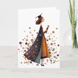 Girl Graduation Folded Card Kort